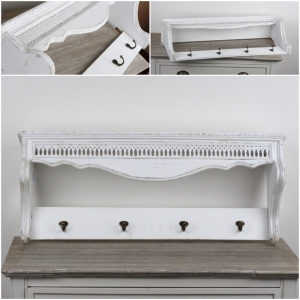 Nástěnný věšák na kabáty s policí 85x19x33cm