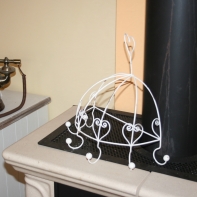 Nástěnný věšák půlkruh se srdíčky 32,5cm