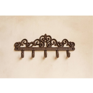 Nástěnný věšák s 5 háčky 32cm