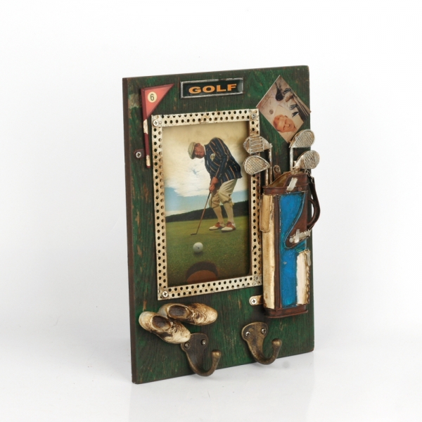 Nástěnný věšák s rámečkem na fotografie GOLF 20x27cm