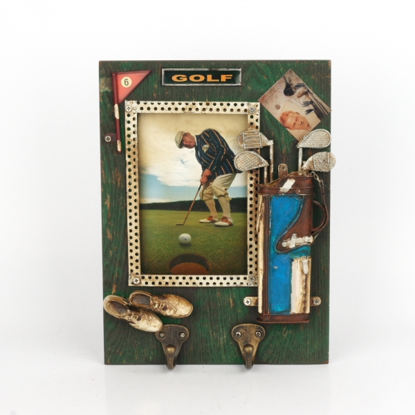 Nástěnný věšák s rámečkem na fotografie GOLF 20x27cm