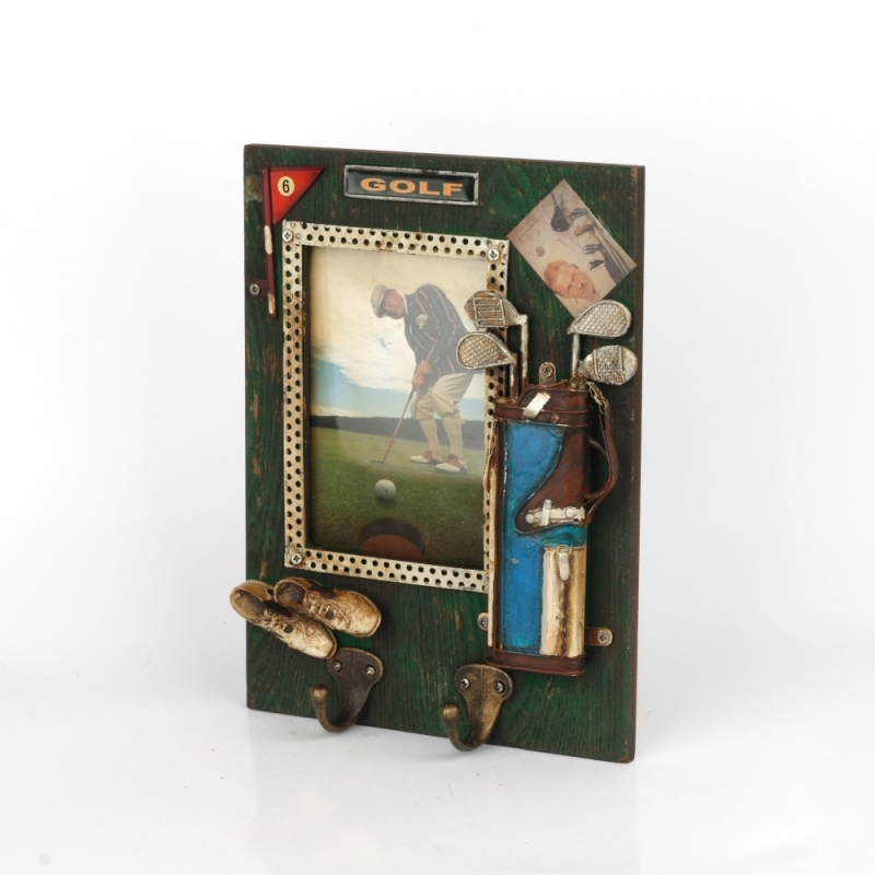 Nástěnný věšák s rámečkem na fotografie GOLF 20x27cm