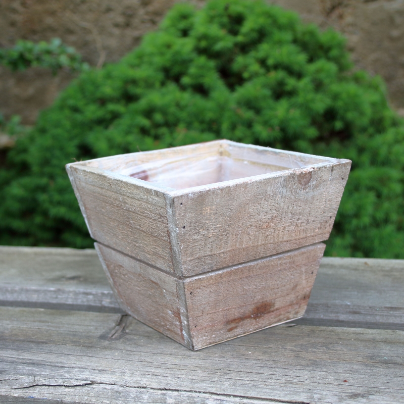 Obal na květináč 12x12x9cm dřevo