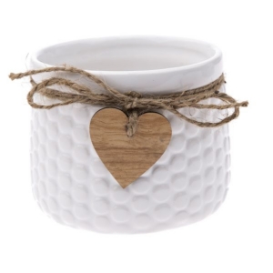 Obal na květináč bílý 9x11x8cm