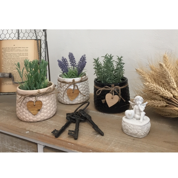 Obal na květináč bílý 9x11x8cm