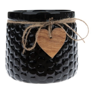 Obal na květináč keramický se srdcem 14×12,5×14 cm