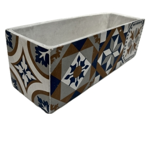 Obal na květináč obdélníkový Portugal 40 x 14 x 13 cm beton