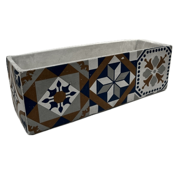 Obal na květináč obdélníkový Portugal 40 x 14 x 13 cm beton