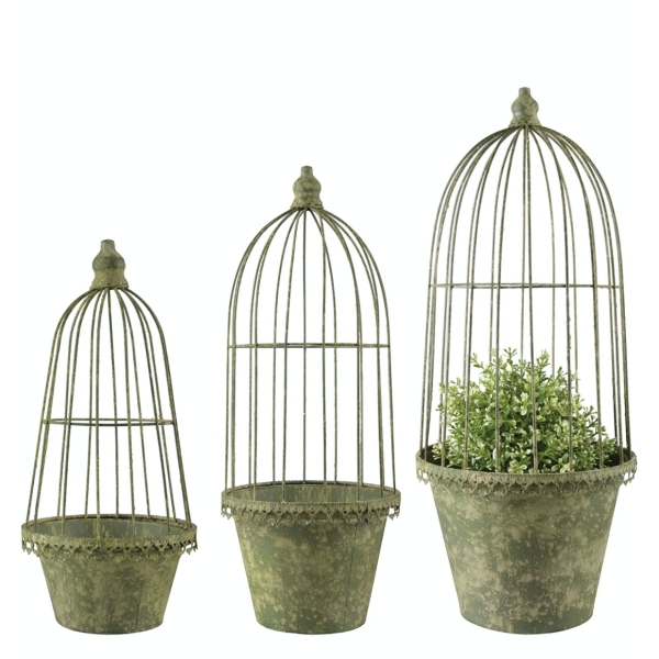 Obal na květináč s klecovým poklopem 18x18x45cm