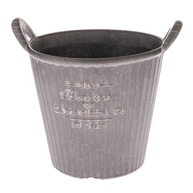 Obal na květináč s rukojetí hnědý 36,5×32×30cm