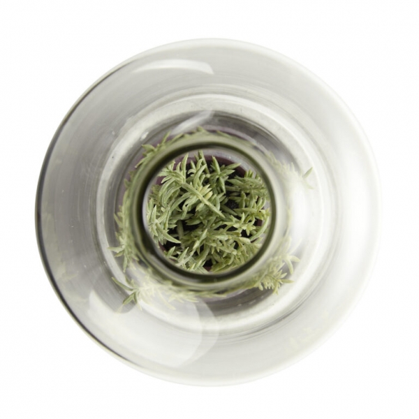 Obal na květináč se skleněným poklopem Portugal 16 x 16 x 30 cm