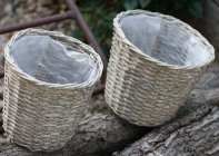 Obaly na květináče - obal 20x20cm proutěný