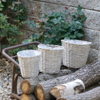 Obaly na květináče - obal 26x26cm proutěný