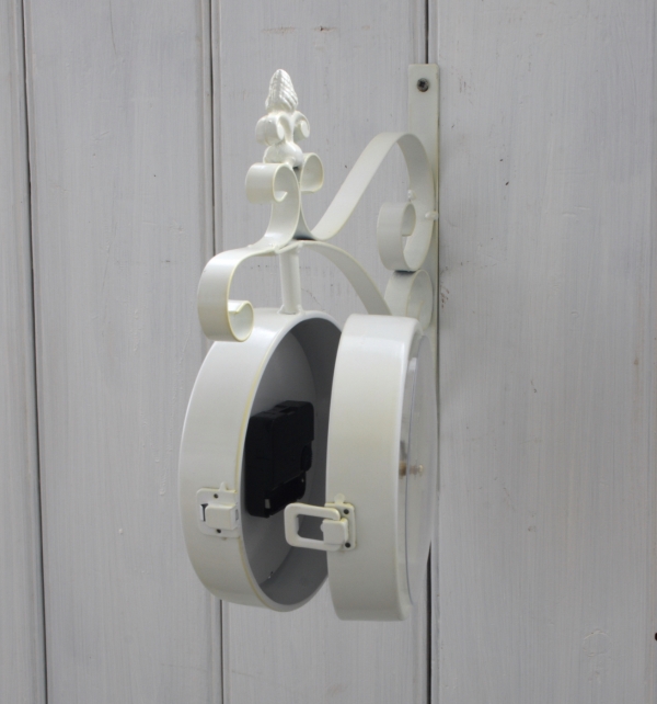 Oboustranné hodiny bílé LONDON BRIDGE 16cm