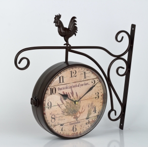 Oboustranné hodiny na konzole Provence