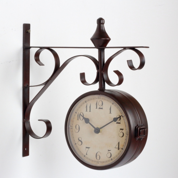 Oboustranné hodiny s arabskými číslicemi 16cm