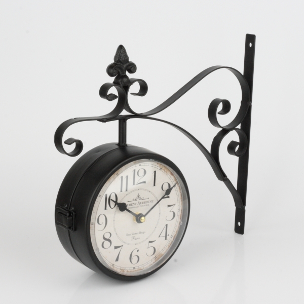 Oboustranné hodiny s arabskými číslicemi Clement 31x28x7cm