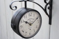 Oboustranné kovové hodiny Cathedrale 16cm