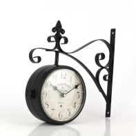 Oboustranné kovové hodiny Cathedrale 16cm