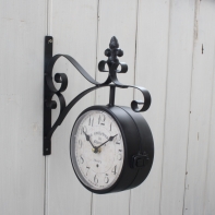 Oboustranné kovové hodiny Cathedrale 16cm