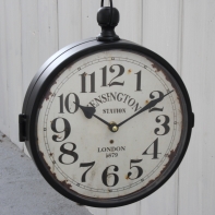 Oboustranné nádražní hodiny s velkými čísly 24cm