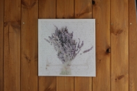 Obraz na plátně svazek levandule 28x28cm.