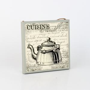 Obrázek do kuchyně konvička 15x20x2cm