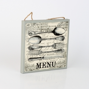 Obrázek do kuchyně příbory 15x20x2cm