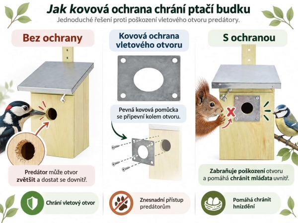 Ochrana ptačích budek pro sýkorky pr.32mm