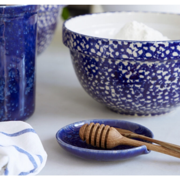 Odkladač na vařečku ABBEY modrý průměr 12 cm keramický