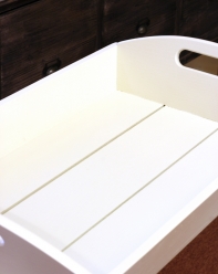 Odkládací stolek bílý Garden 57x87x35cm