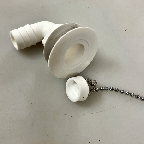 Odpadní vývod 90°, pro otvory o průměru 19 mm