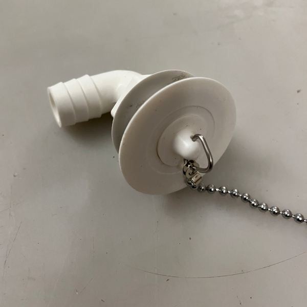 Odpadní vývod 90°, pro otvory o průměru 19 mm