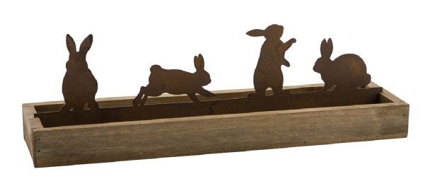 Okenní dekorace zajíc 36,5x10x11cm