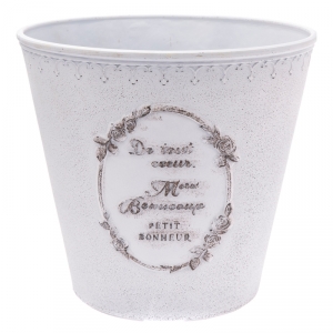 Okrasný květináč světlý široký