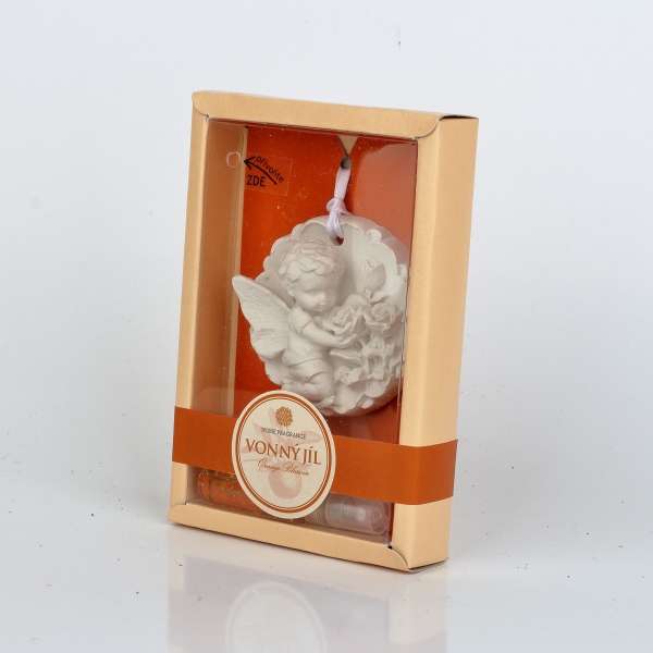 Osvěžovač vzduchu vonný jíl anděl s růží Pomeranč 5ml