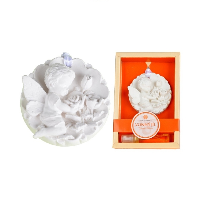 Osvěžovač vzduchu vonný jíl anděl s růží Pomeranč 5ml