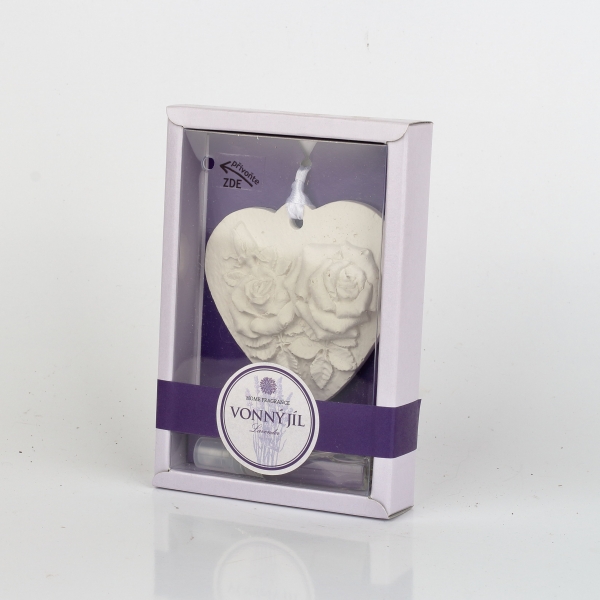 Osvěžovač vzduchu vonný jíl růže v srdce Levandule 5ml