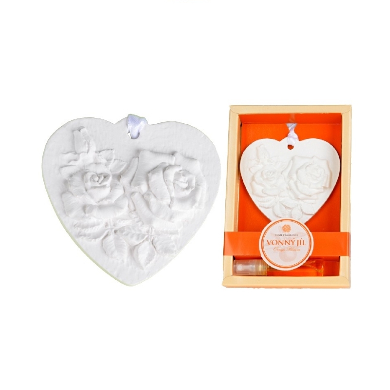 Osvěžovač vzduchu vonný jíl růže v srdci Pomeranč 5ml