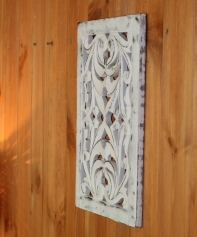 Ozdobný panel na stěnu bílý 35,5x23cm