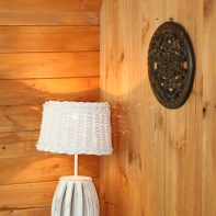 Ozdobný panel tmavé dřevo kulatý 26cm