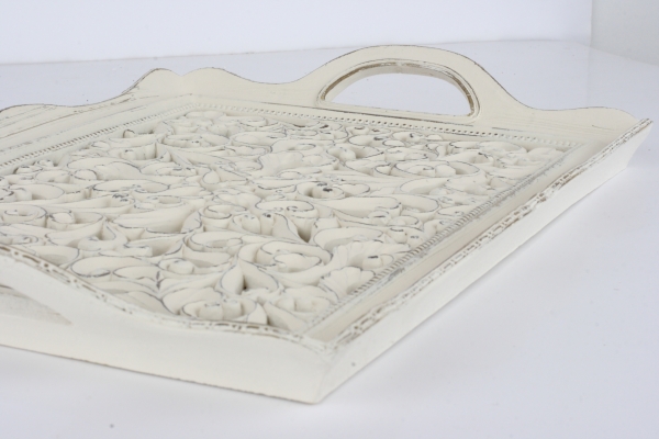 Ozdobný vyřezávaný podnos 40x27x5cm