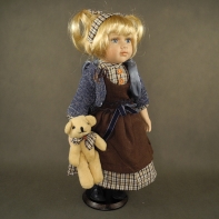 Panenka s porcelánovou hlavičkou 43 cm