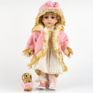 Panenka s porcelánovou hlavičkou ručně malovaná 41cm