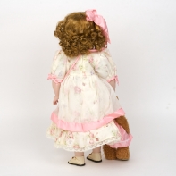 Panenka s porcelánovou hlavičkou ručně malovaná 51cm