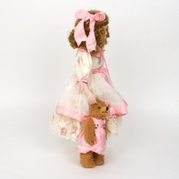 Panenka s porcelánovou hlavičkou ručně malovaná 51cm