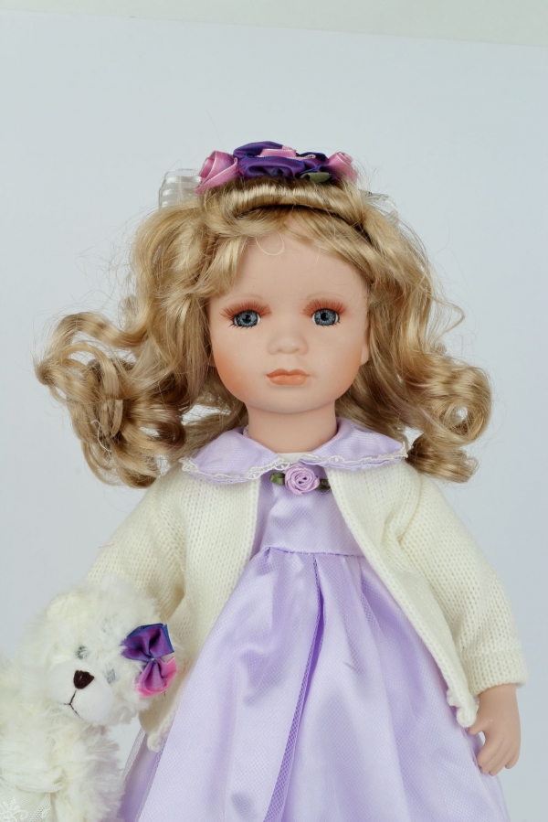 Panenka s porcelánovou hlavou Doubravka 53cm