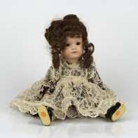 Panenka s pravými vlasy 35cm