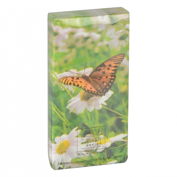 Papírové kapesníčky s venkovským stylem vzor motýl 