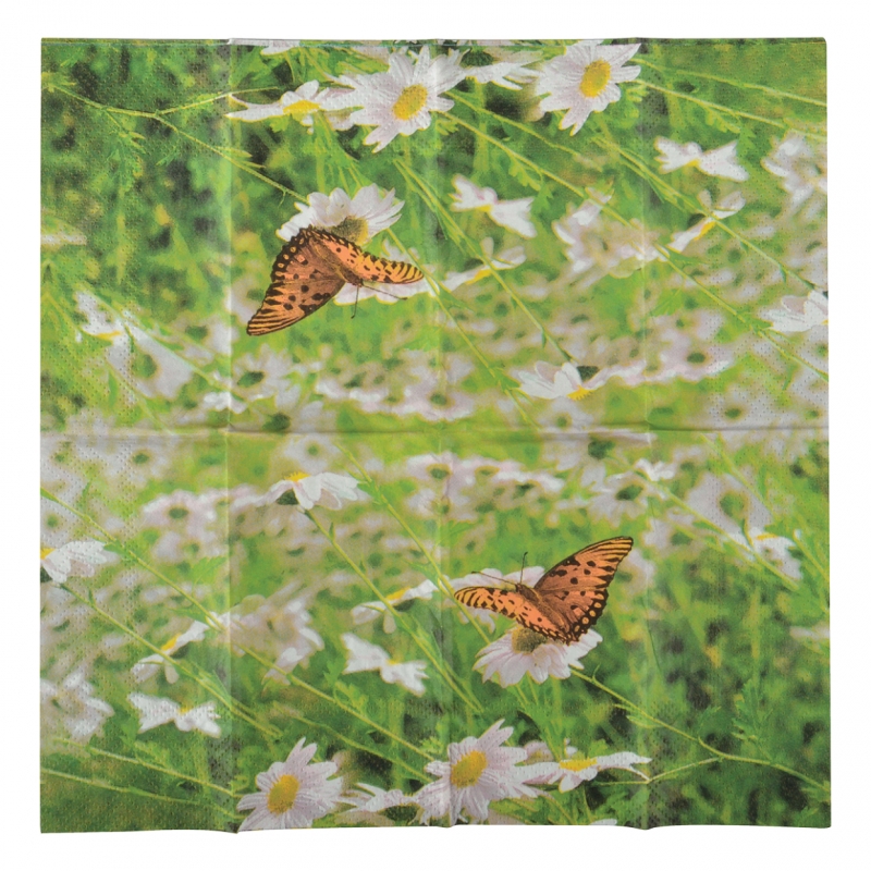 Papírové kapesníčky s venkovským stylem vzor motýl 